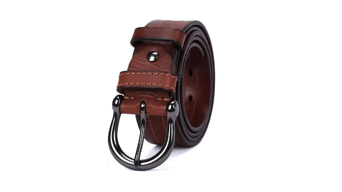 Holmanse Mens Belts Soft Italian Vegetable Tanned Leather Cowboy Casual