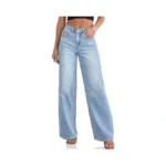 Cicy Bell Womens Wide Leg Jeans High Waisted Boyfriend Loose