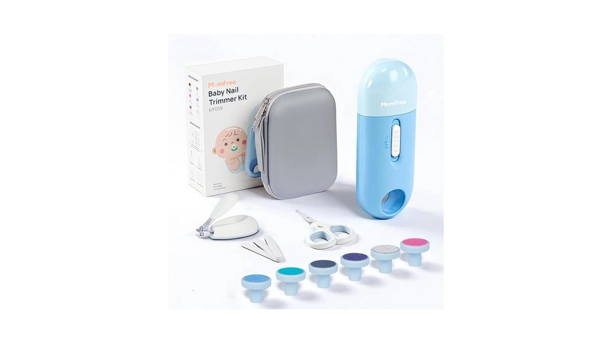 Baby Nail File Electric, 4-in-1 Battery Powered Baby Nail Trimmer