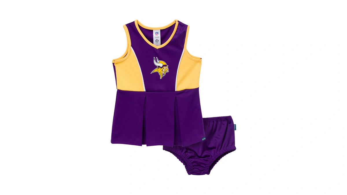 Gerber Toddler Girls' Nfl Cheerleader Dress And Bloomer Set, Vikings,