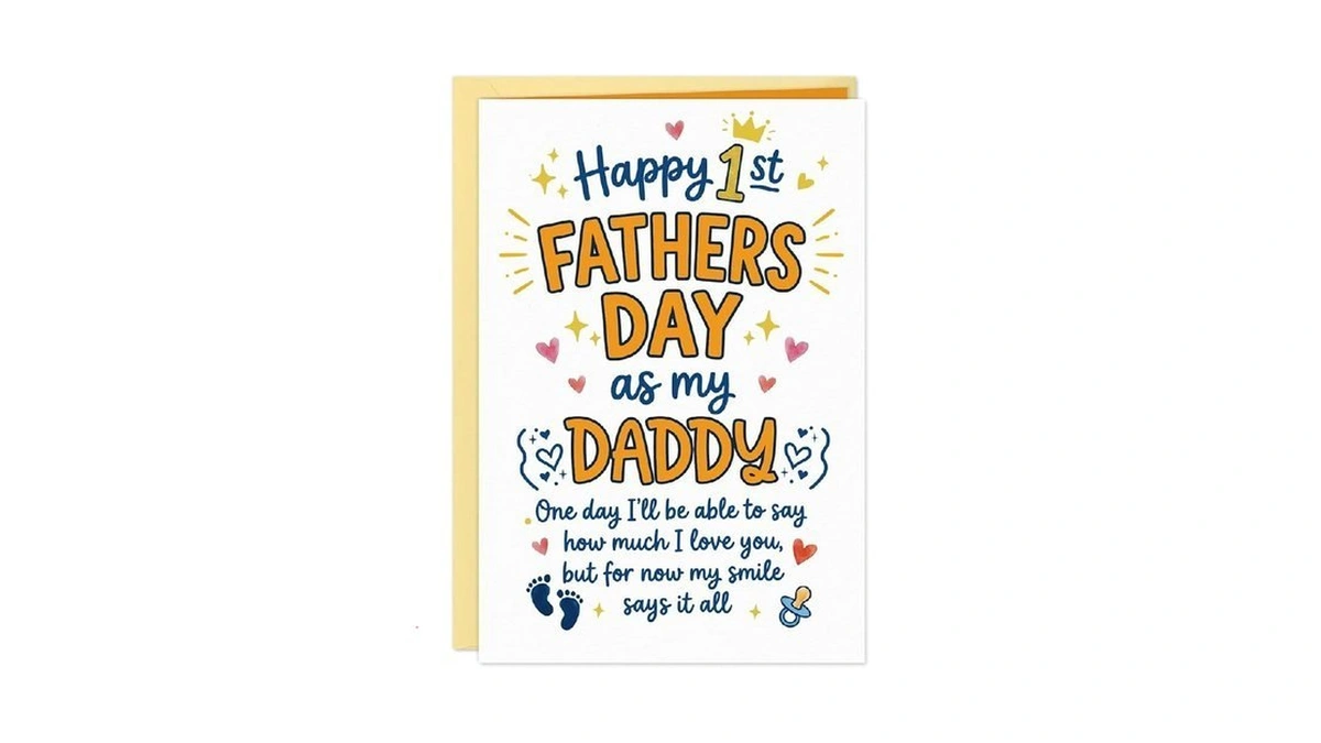 Flyab First Fathers Day Card - Happy 1st Father's Day