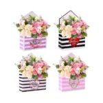 Waahome Set Of 4 Happy Mother's Day Flower Bouquet Packaging