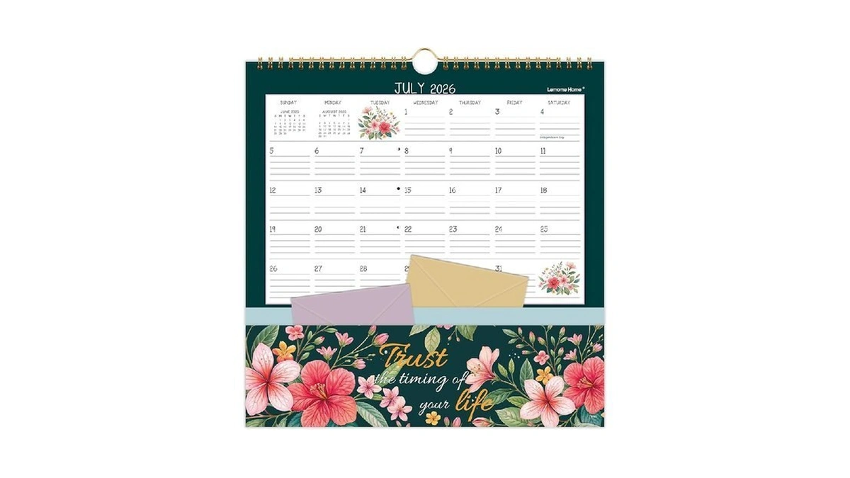 Wall Calendar 2026-2027 - Pocket Calendar, 11.2" X 11.2", 2026-2027