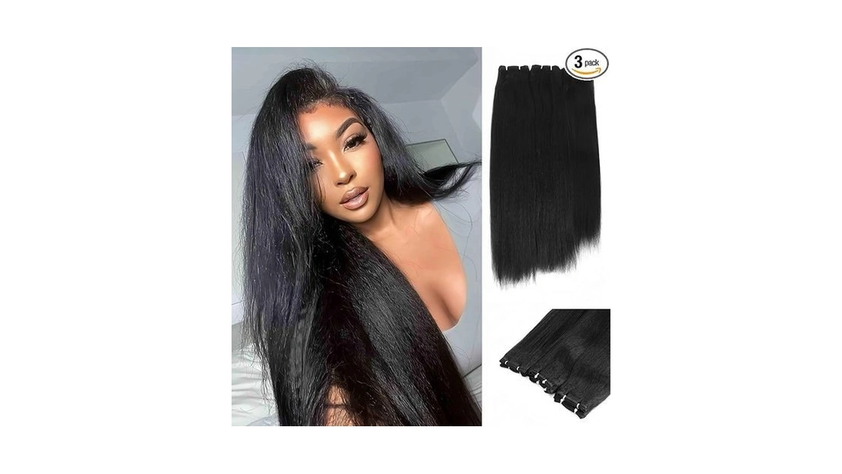 Yaki Straight Hair Bundles 22 24 26 Inch Quick Weave