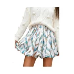 Cooufe Bubble Skirt Mini Skorts For Women Spring Party Skirts
