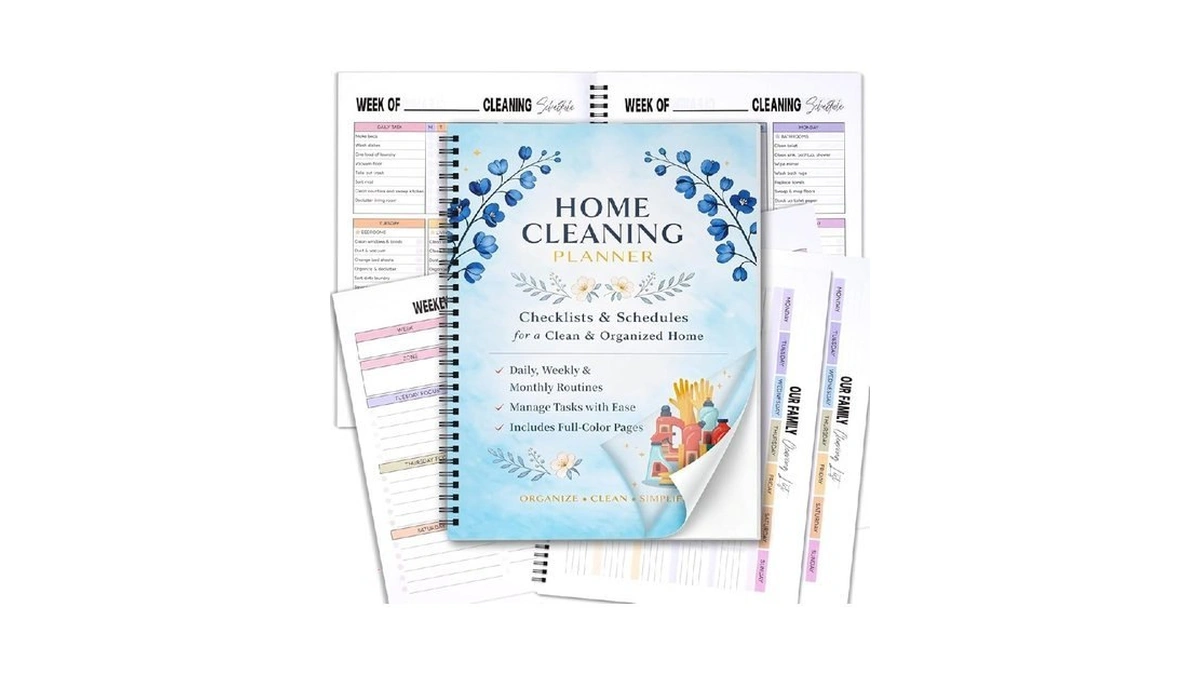 Home Cleaning Planner For Adults Women, Waterproof Cover Household Cleaning