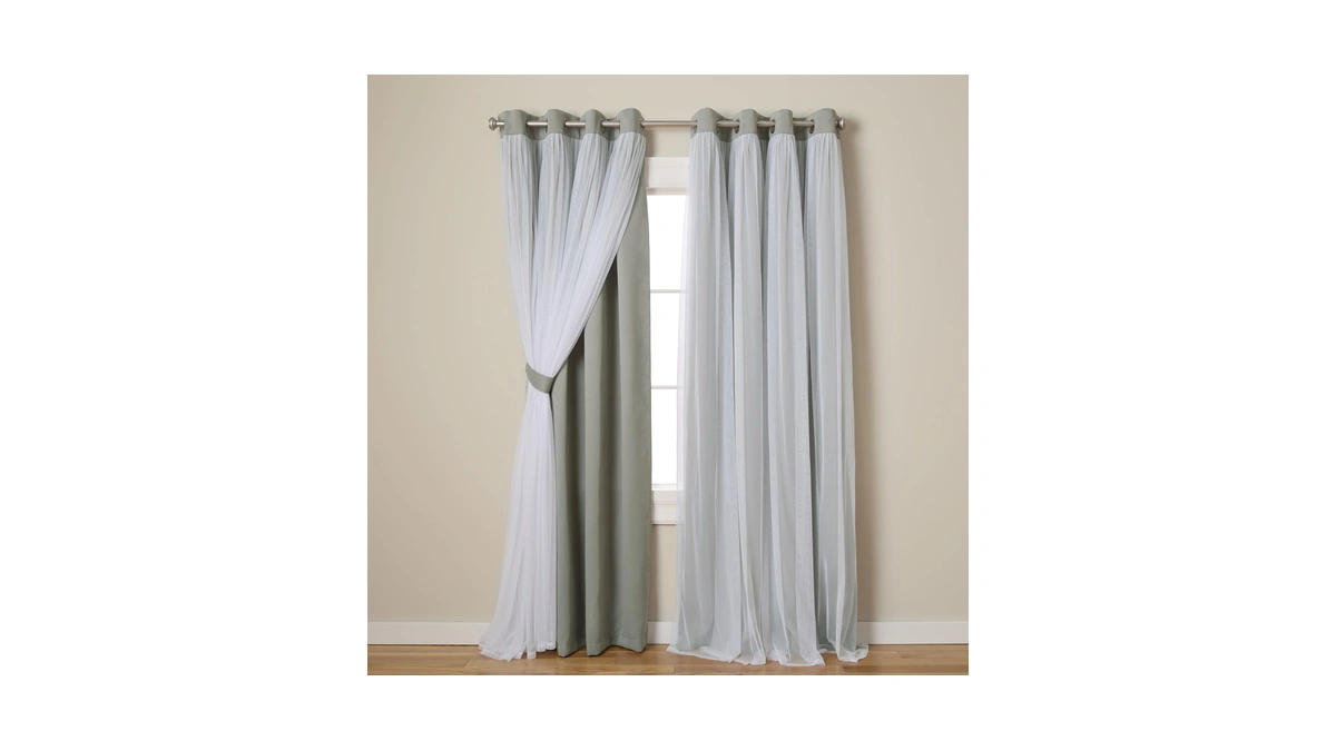 Town & Country Luxe Talia Double Layer Indoor Curtains, Sheer