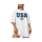 Usa Shirt Women: American Flag Shirts Oversized 4th Of July