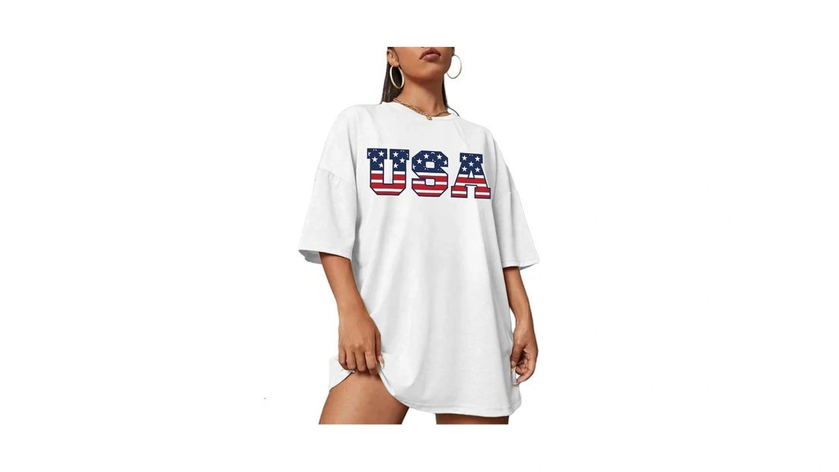 Usa Shirt Women: American Flag Shirts Oversized 4th Of July