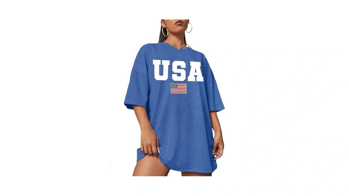Usa Shirt Women: American Flag Shirts Oversized 4th Of July
