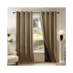 Beauoop 100% Blackout Curtains 63 Inch Long 2 Panels For