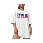 Usa Shirt Women: American Flag Shirts Oversized 4th Of July