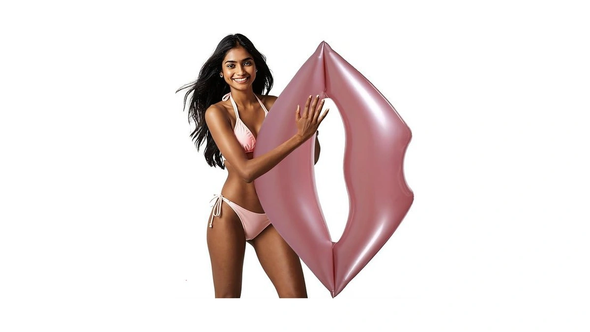 Giant Pink Lips Pool Float – 43.3 X 31.5 Inch