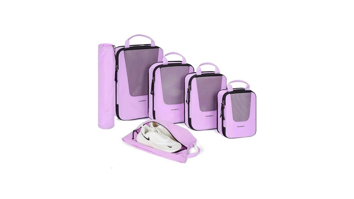 Bagsmart Compression Packing Cubes For Travel, 6/5/4set Lightweight Packing Organizers,