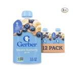 Gerber Stage 2 Baby Food, Banana Blueberry Puree Pouch, 2