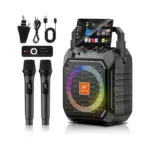 Sansui D69 Karaoke Machine, Portable Bluetooth Pa Speaker With 2