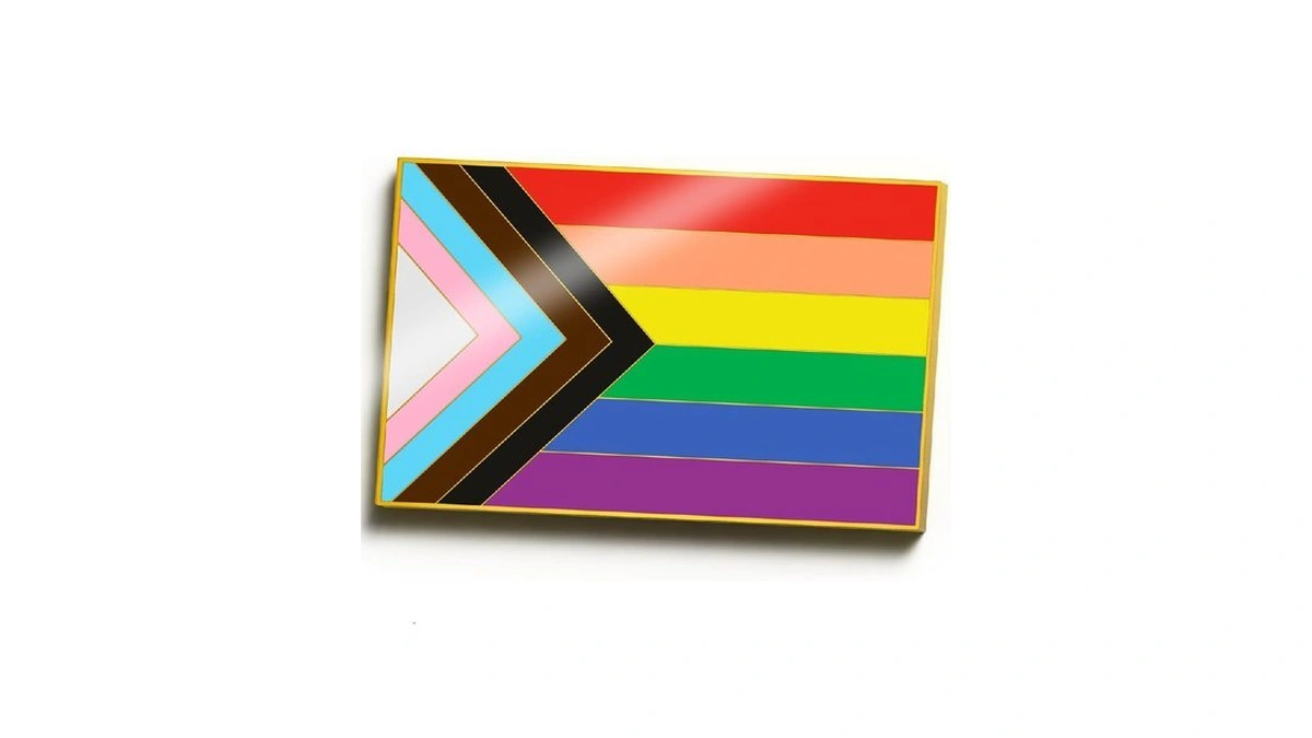 Arturbo Progress Pride Flag Pin Lgbtq Rainbow Enamel Lapel Pins