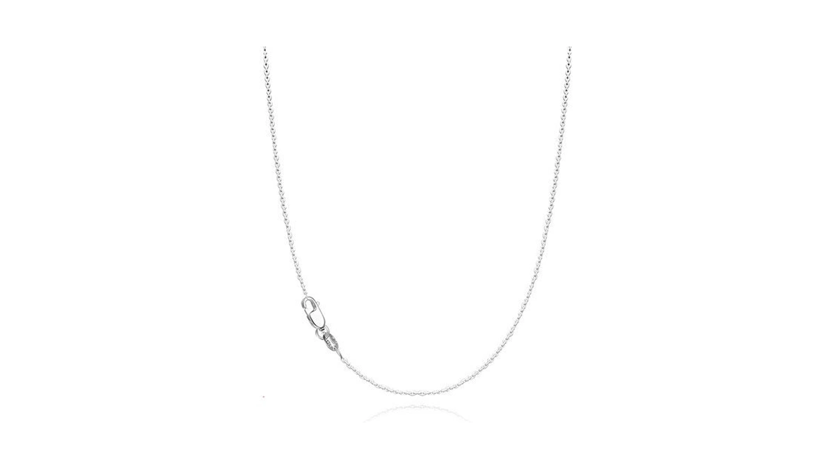 Wishchic Solid 925 Sterling Silver Necklace For Women, 1.1mm Dainty