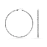 Lecalla 925 Sterling Silver Extra Large Hoop Earrings For Women