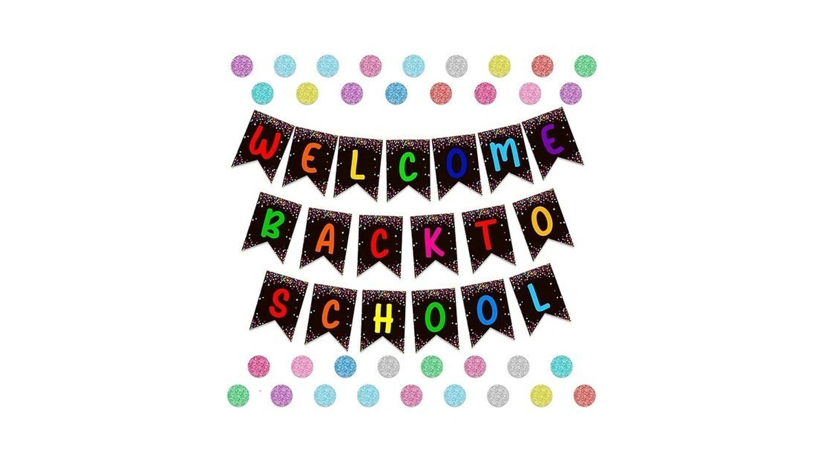 Hohomark 55 Pcs Welcome Bulletin Board Classroom Decorations Confetti Pennants
