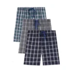 Jveyvth Men's Plaid Pajama Shorts Relaxed Fit Lounge Pants With
