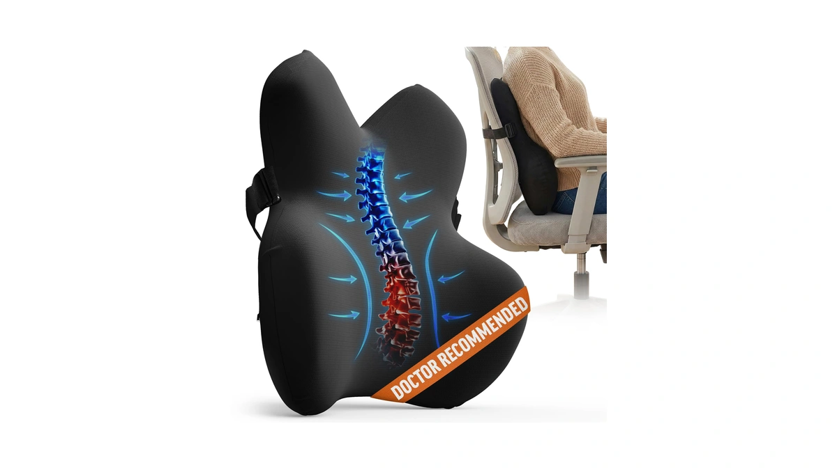 Everlasting Comfort Lumbar Support Pillow For Office Chair - Memory