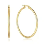 14k Gold Hoop Earrings For Women Gold Earrings Classic Shiny