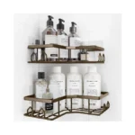 Qhmchldz Adhesive Shower Caddy, 2 Pack Corner Bath Organizer, Rustproof