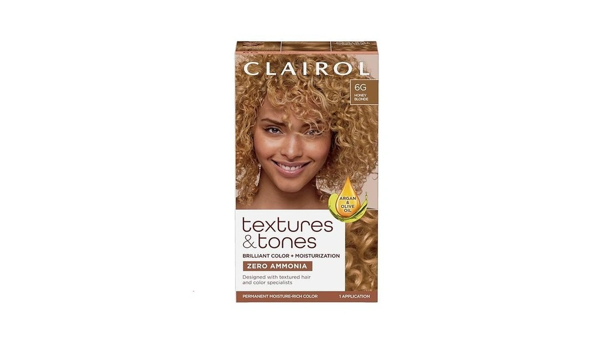 Clairol Textures & Tones Permanent Hair Dye, 6g Honey Blonde