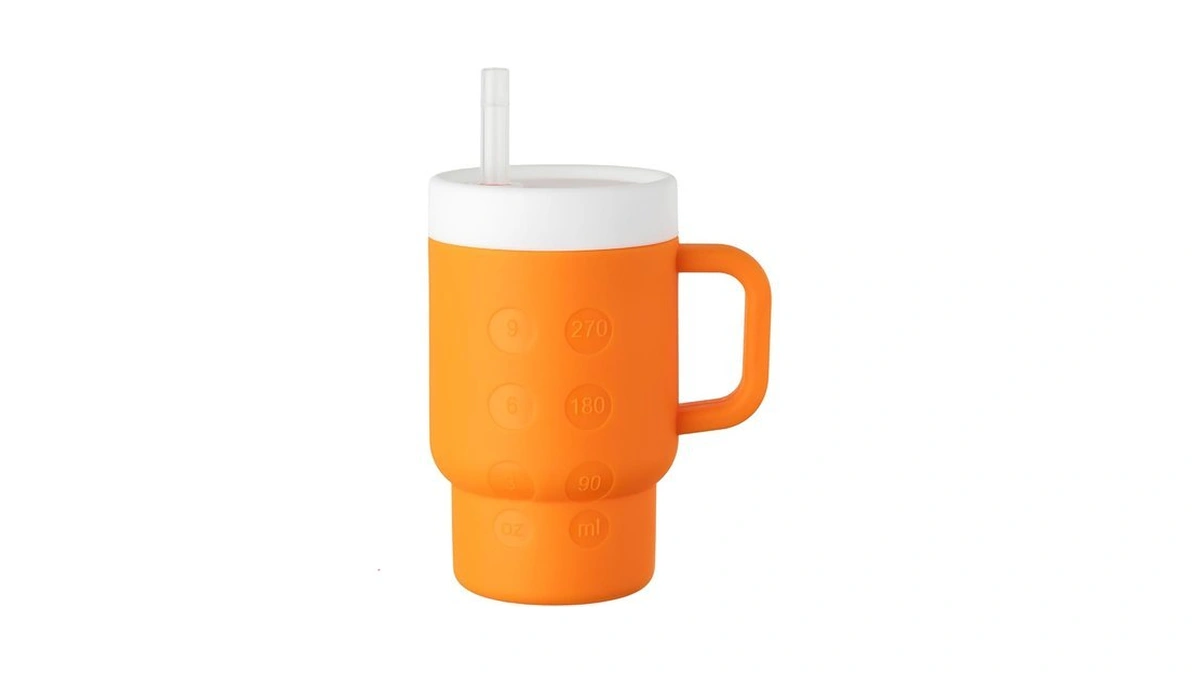 Takyit Tumbler Silicone Sippy Cup For Toddler With Straw And