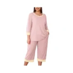 Auslook Women’s Plus Size Pajama Sets Light Pink 2x Soft