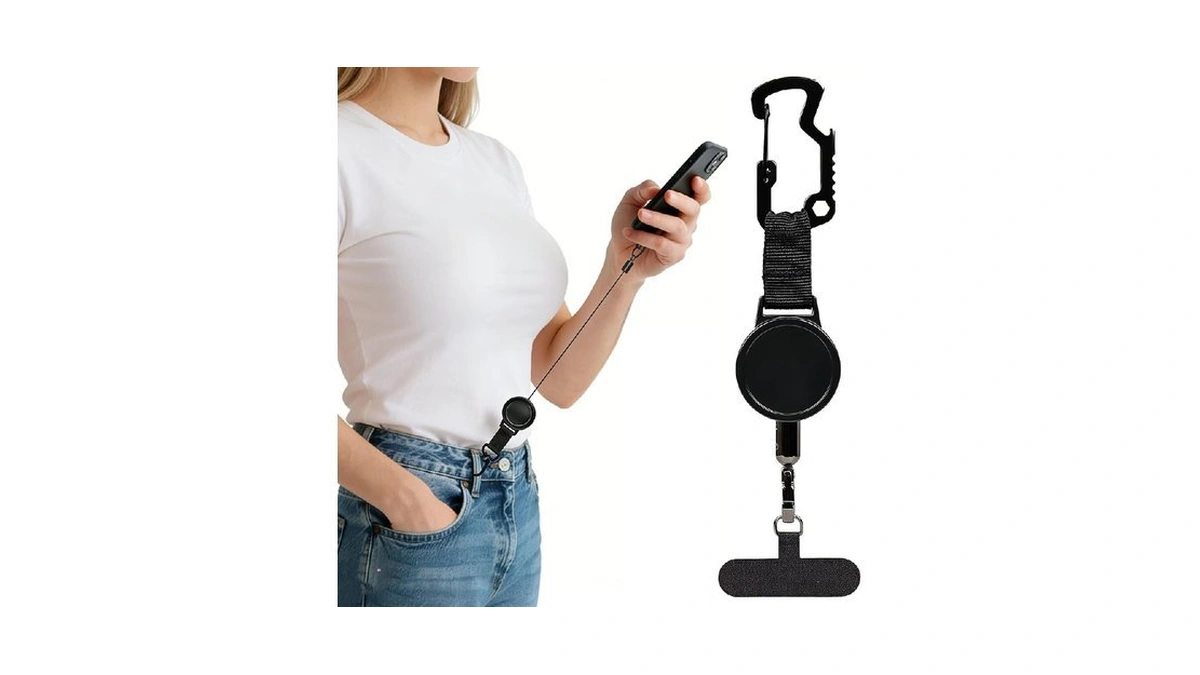 Angjiny Anti-theft Phone Tether - Universal Phone Lanyard Retractable Steel