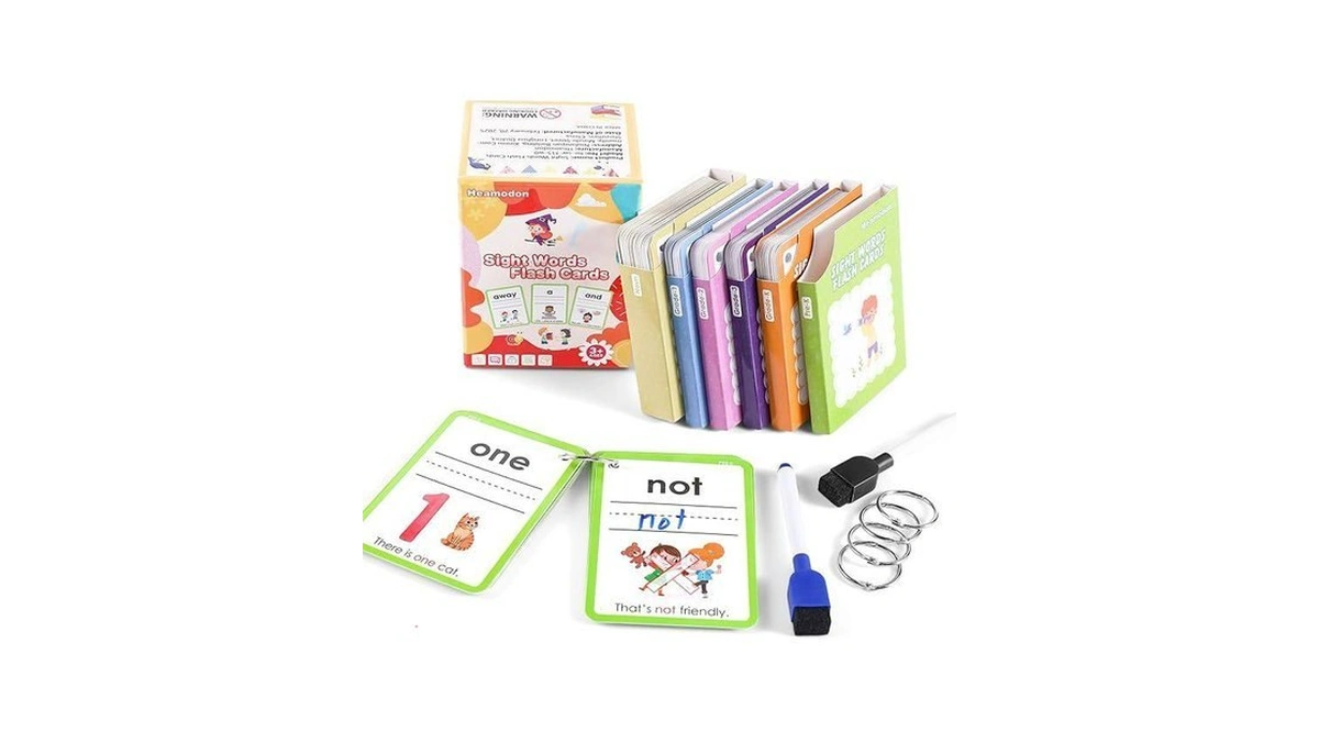 Heamodon Dolch Sight Words Flash Cards Kindergarten, Toddler Flash Cards