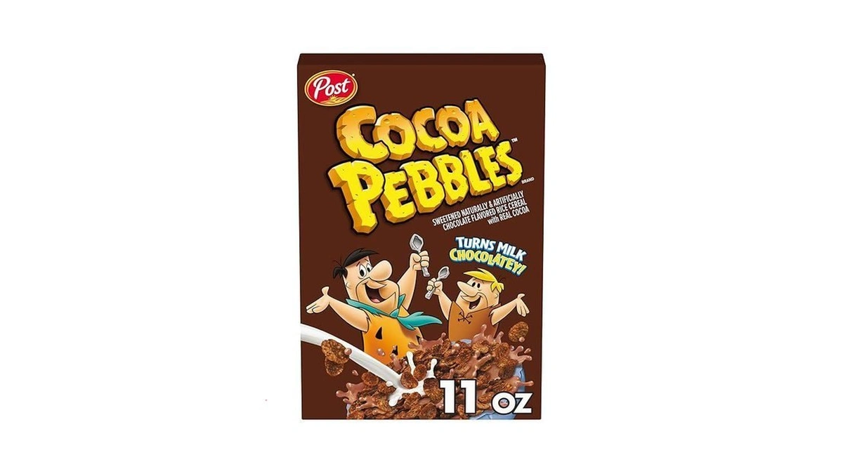 Cocoa Pebbles Chocolate Breakfast Cereal For Kids, Gluten Free, Made