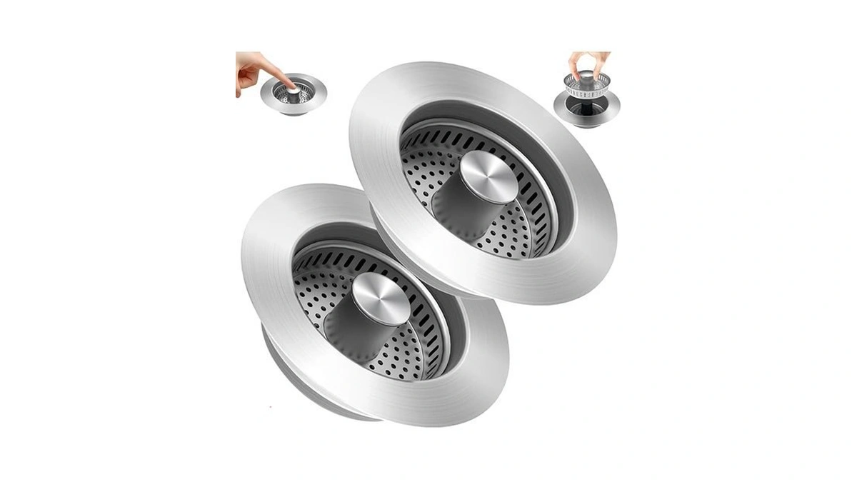 Ulioli 3 In 1 Kitchen Sink Drain Strainer Sink Stopper,