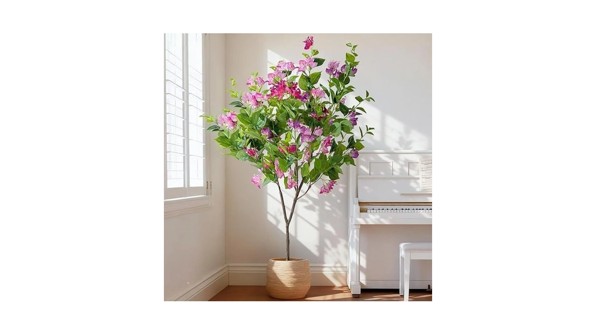 Erimda 4ft Artificial Bougainvillea Tree Artificial Tree Tall Potted Fake