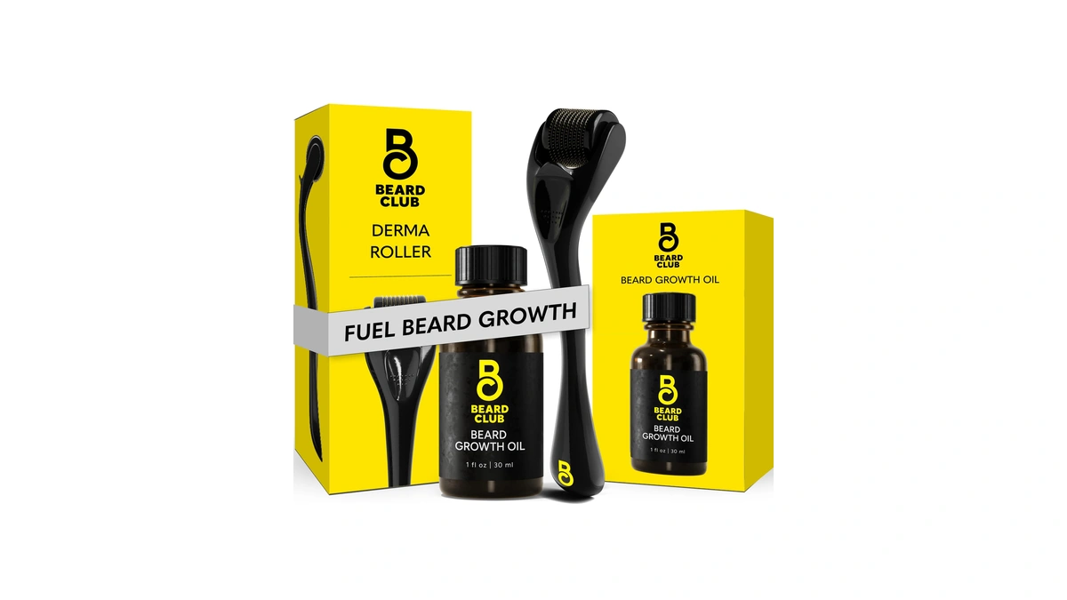 Beard Club Derma Roller & Beard Growth Oil - Microneedling