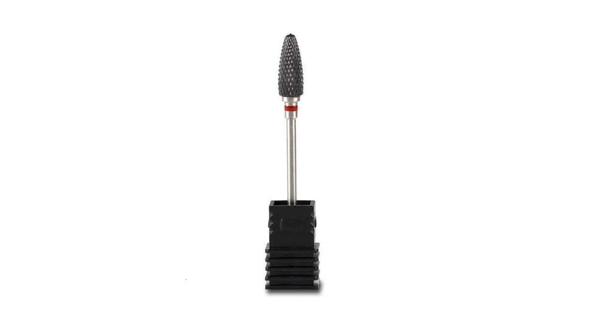 (3u-f-red) Ceramic Nail Drill Bits 3/32''(2.35mm) Electric Nail Filing Bit