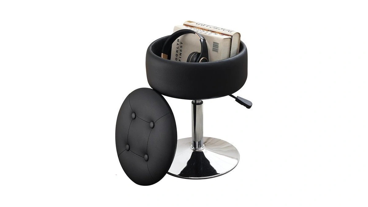 Xenothos Vanity Chair With Storage Adjustable Vanity Stool For Vanity