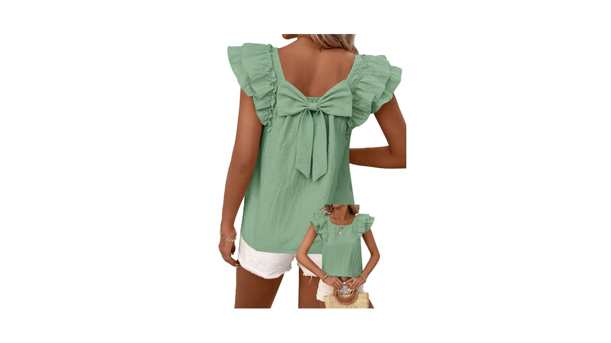 Falechay Summer Cute Womens Tops Women Oversized Sexy Bow Tie