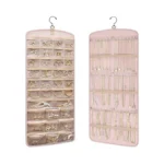 Mosghuiy Hanging Jewelry Organizer With 39 Pouches, 36 Necklace Hooks,