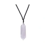 Pearl Miner 2 Inches Large Healing Crystal Necklace White Quartz