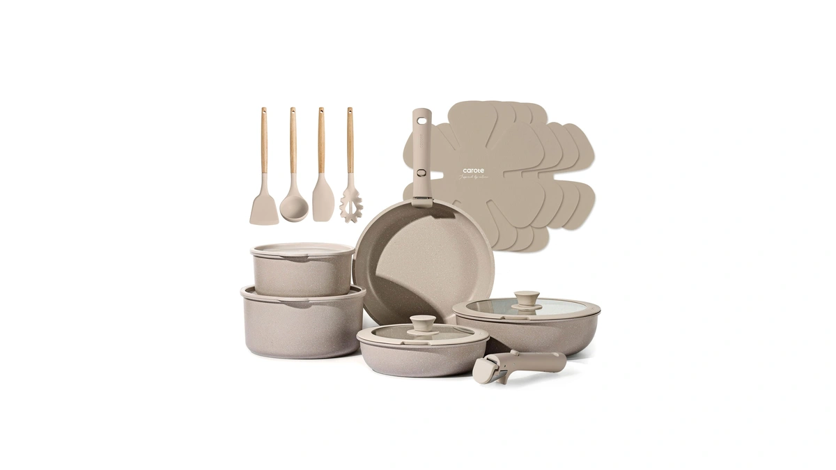 Carote 19pcs Pots And Pans Set Non Stick, Nonstick Cookware