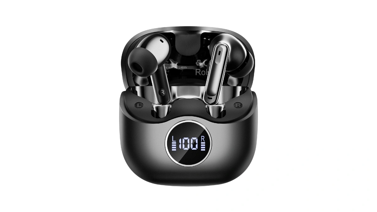 Adaptive Hybrid Active Noise Canceling 2026 Wireless Earbuds, 6 Mics