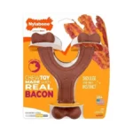 Nylabone Strong Chew Wishbone Dog Toy Made With Real Bacon,