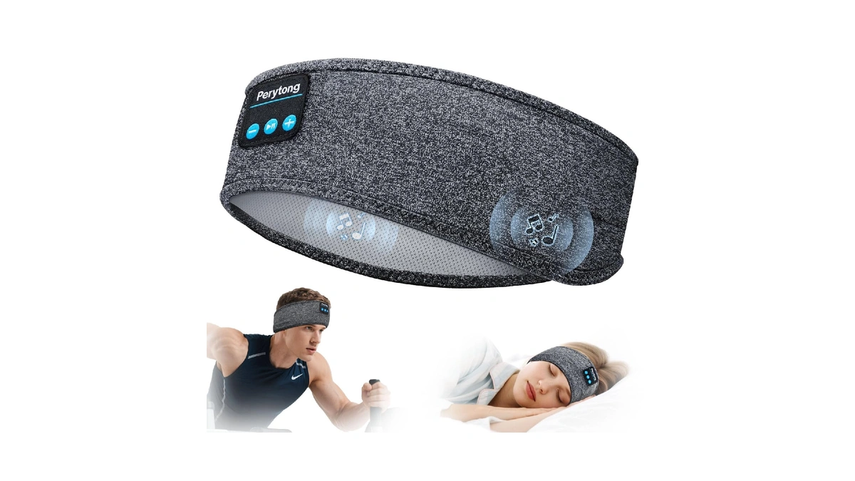 Perytong Sleep Headphones Wireless, Bluetooth Sports Headband Headphones With Ultra-thin