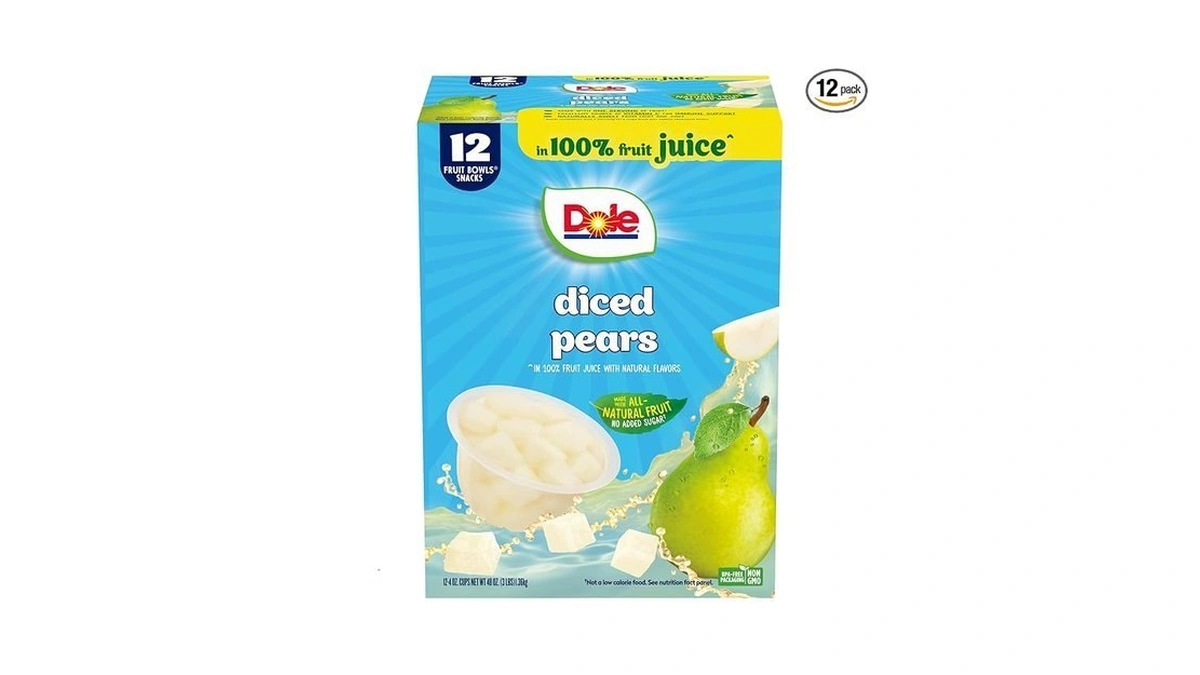 Dole Diced Pears In 100% Juice - Dole Fruit Bowls