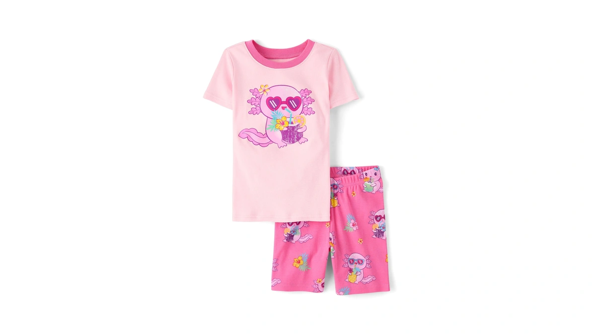 The Children's Place,girls,100% Cotton Sleeve Top And Shorts 2 Piece