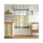 Martha Stewart Lemons 3-piece Window Curtain Valance And Tiers Set,