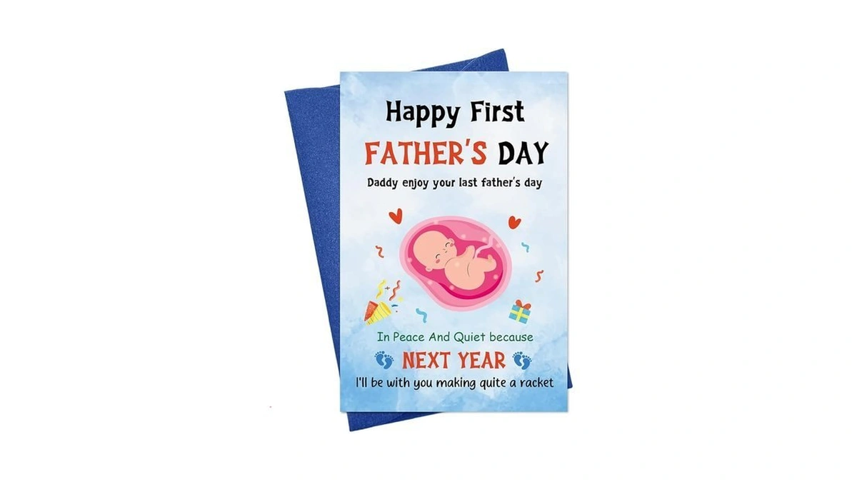 Juesmos Happy First Father’s Day Card For Dad From Bump